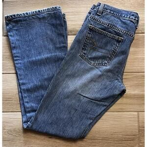 American Eagle Artist Jeans Size 4R Blue Bootcut Cotton Blend Rise Boho Y2K